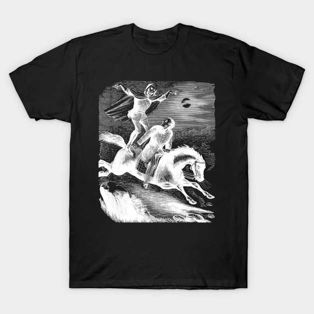 Spooky Devil Monster on a Horse T-Shirt by Scarebaby